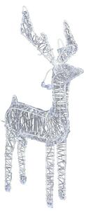 Decorațiune din sârmă Reindeer, de Crăciun, argintiu, 80 LED-uri