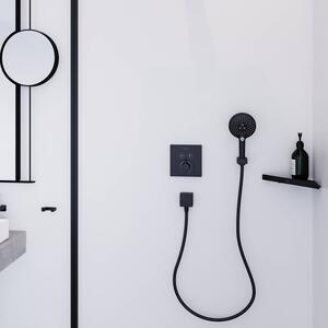 Baterie dus incastrata termostatata negru mat Hansgrohe, ShowerSelect