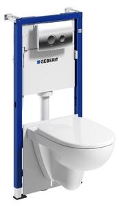 Geberit Duofix set cadru și vas wc, capac+ buton de spălare 118.339.21.2