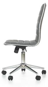 Scaun de birou ergonomic, tapitat cu piele ecologica Tyrell Gri, l44xA46xH97-107 cm