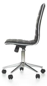 Scaun de birou ergonomic, tapitat cu piele ecologica Tyrell Negru, l44xA46xH97-107 cm