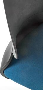 Scaun de birou pentru copii, tapitat cu stofa Grigory Negru / Albastru, l47xA56xH84-94 cm