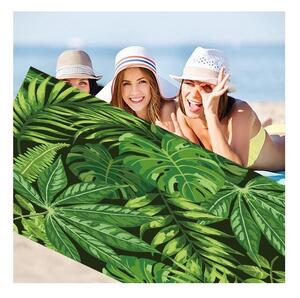 Prosop de plajă cu model de frunze tropicale, 100 x 180 cm