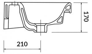 Lavoar baie pentru mobilier alb 60 cm Cersanit Moduo 600x380 mm