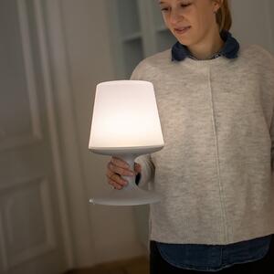 Lampa de veghe cu port USB, Light To Go Gri, Ø18xH28 cm