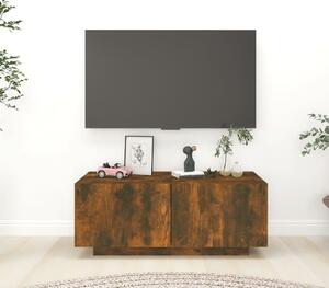 Comodă TV, stejar fumuriu, 100x35x40 cm, lemn prelucrat
