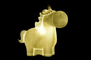 Unicorn Lampa de veghe, Portelan, Alb