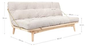Canapea variabilă cu tapițerie din catifea reiată Karup Design Folk Raw/Honey