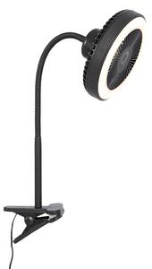 Ventilator de birou negru, inclusiv LED 2700K - Dores