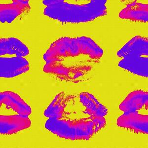Neon Kiss Set 3 role tapet, Netesut, Multicolor