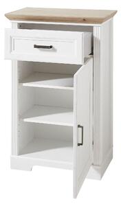 Cabinet hol din MDF, cu 1 usa si 1 sertar, Jessie Bej deschis, l65xA41xH102 cm