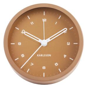 Ceas cu alarmă Karlsson Tinge, ø 9 cm, maro caramel