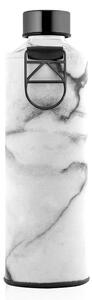 Sticlă din sticlă borosilicată cu husă din piele artificială Equa Mismatch Stone, 750 ml, alb-negru