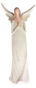 Statuetă decorativă Dakls Praying Angel, înălțime 14,5 cm, bej
