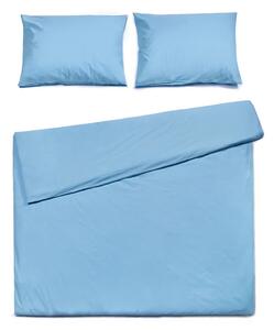 Lenjerie pentru pat dublu din bumbac Bonami Selection, 200 x 200 cm, albastru azuriu