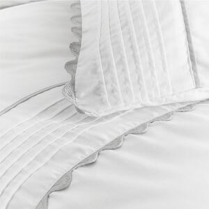 Lenjerie de pat din bumbac egiptean Bianca Ric Rac, 135 x 200 cm, alb
