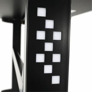 KONDELA Masă PC/masă jocuri cu iluminare cu LED, negru, OLIVED