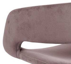 Scaun de birou ergonomic, tapitat cu stofa Grace Velvet Roz Inchis, l56xA54xH87 cm