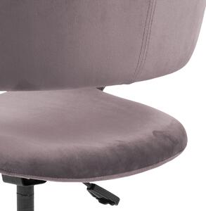 Scaun de birou ergonomic, tapitat cu stofa Grace Velvet Roz Inchis, l56xA54xH87 cm