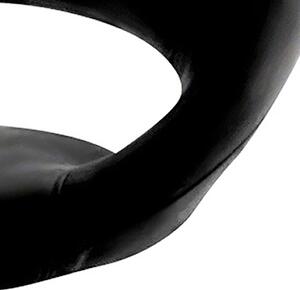 Scaun de birou ergonomic tapitat cu piele ecologica Plump Negru, l60xA53xH89 cm