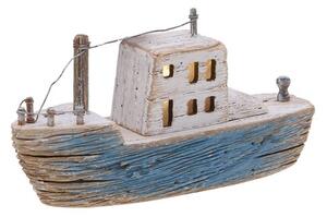 Boat Decoratiune barca, Lemn, Albastru
