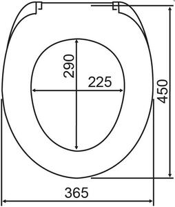 Capac toaleta din termoplastic, Tucan Verde / Alb, l36,5xA45 cm