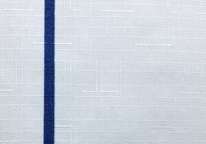 Perdea dus din poliester, Linen Alb / Albastru, 180 x 200 cm