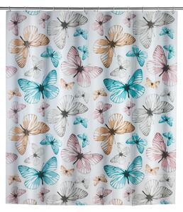 Perdea dus din PEVA, Butterfly Multicolor, 180 x 200 cm