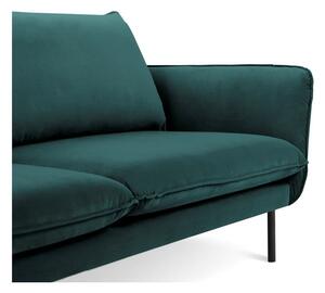 Canapea țesătură catifea Cosmopolitan Design Vienna, 160 cm, verde petrol