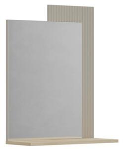 Oglinda de perete hol DOMINICA, PAL laminat, grej/stejar silverjack, 65×26×83.5 cm
