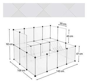 Tarc pentru animale de companie, Songmics, Alb, LPC004W01, 143 x 108 x 92 cm