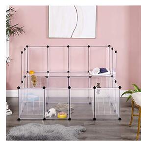 Tarc pentru animale de companie, Songmics, Alb, LPC004W01, 143 x 108 x 92 cm