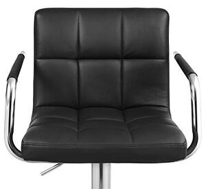 Set 2 scaune de bar, Songmics, Negru, 38x44.5x(95-115) cm