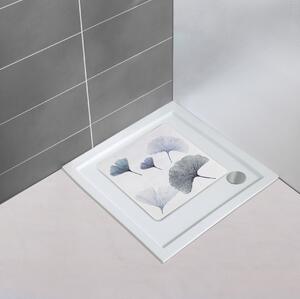 Covoras pentru baie antiderapant, din TPR, Ginkgo Multicolor, 54 x 54 cm