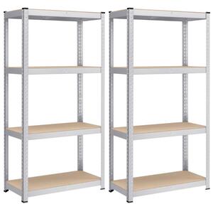 Set 2 Rafturi metalice, Songmics, Negru, 520 kg 40 x 80 x 160 cm