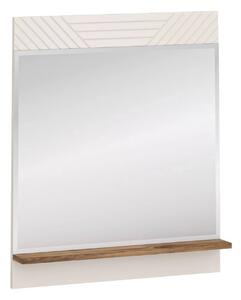 Oglinda cu polita EVO, PAL laminat, casmir/stejar castello, 70×10×80 cm