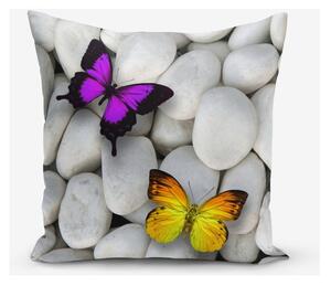 Față de pernă din amestec de bumbac Minimalist Cushion Covers Double Butterfly, 45 x 45 cm