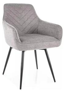 Scaun SERVIO, gri deschis - Brego 07, stofa clasica/metal, 55x45x88 cm