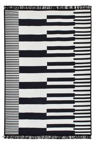 Covor reversibil Cihan Bilisim Tekstil Klotho, 80 x 150 cm, alb-negru