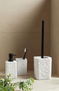 Perie de toaleta cu suport din polirasina, Villata Alb, L11,2xl10xH37 cm