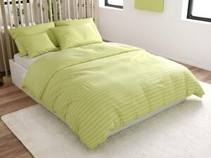 Lenjerie de pat din microfibra pentru hotel JASMINE fistic - dunga 2 cm Dimensiune lenjerie de pat: 70 x 90 cm | 140 x 220 cm