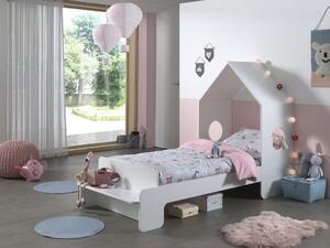 Set Mobila dormitor din MDF, pentru copii 2 piese Casami Gri / Alb, 200 x 90 cm