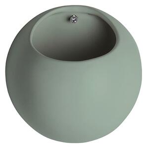 Ghiveci suspendat din ceramică PT LIVING Globe, verde mat