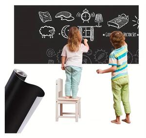 Tablă de hârtie autoadezivă cu un set de crete - 45 x 200 cm