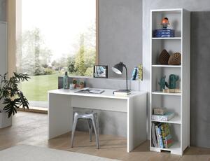 Masa de birou din pal, pentru copii, London Alb, L140xl65xH75 cm