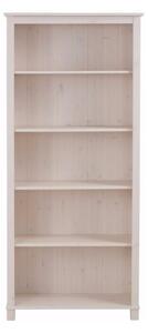 Bibliotecă din lemn masiv de pin Støraa Pinto, alb