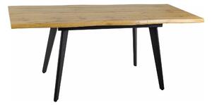 Masa extensibila FRESNO, stejar artisan/negru, 120/180x80x76 cm