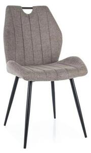 Scaun ARCO, bej/negru, stofa clasica - Brego 34/metal, 51x43x91 cm