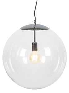 Lampă suspendată scandinavă crom cu sticlă transparentă - Ball 50