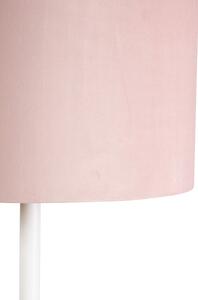 Lampă de podea romantică albă cu nuanță roz 40 cm - Simplo